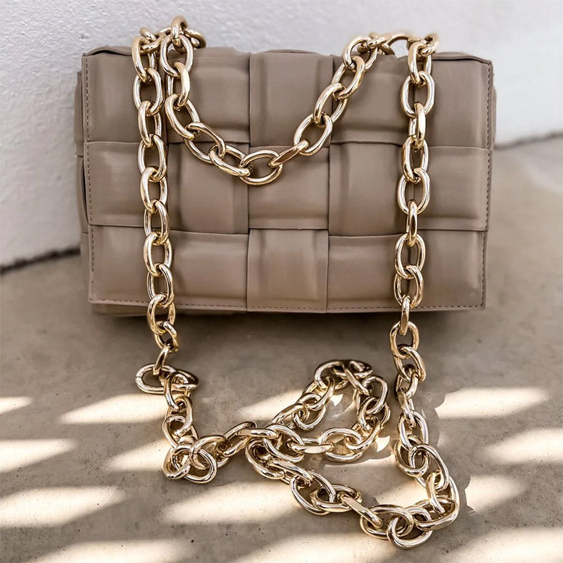 Women's bag, Quilted Embossed Chain Square Bag